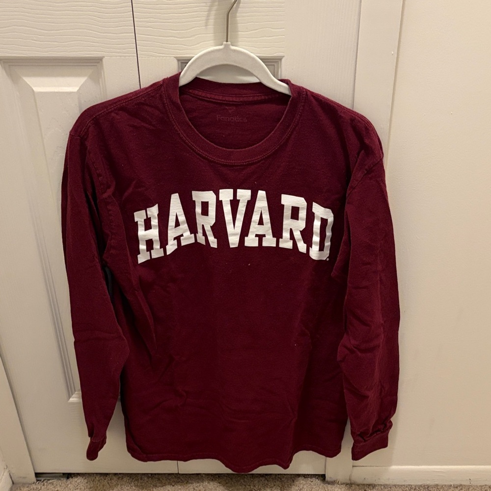 Fanatics Maroon Harvard Long Sleeve Tee